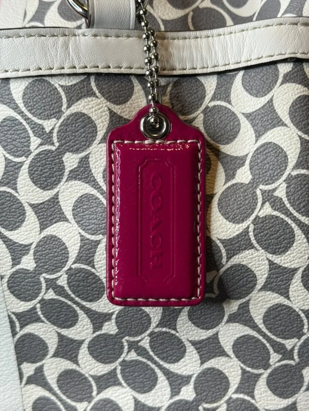 Coach Chelsea Heritage Signature Stripe Doctor Satchel w Heritage Signature Wall